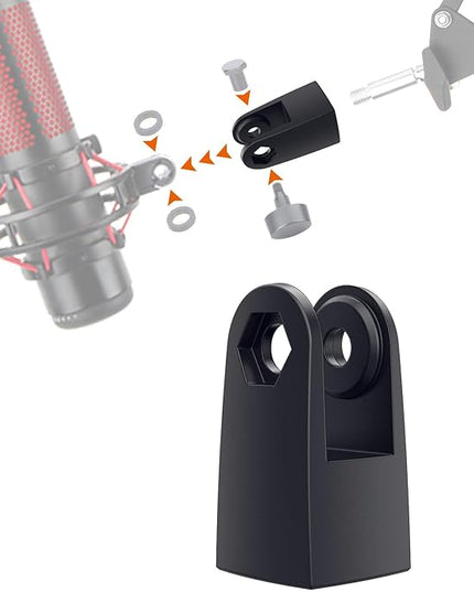 SUNMON Microphone Mount Adapter for HyperX QuadCast, Replacement for HyperX QuadCast Mount Adapter, Mic Stand Adapter for 3/8" Boom Arm