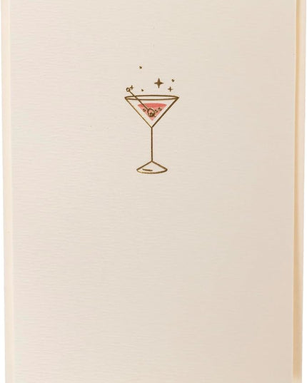 Graphique Pink Martini Cards, Pack of 10 Cards with Envelopes, All Occasion Greetings, Blank Inside, Gold Foil Embossing, La Petite Press Collection Boxed Set, 3.25" x 4.75"