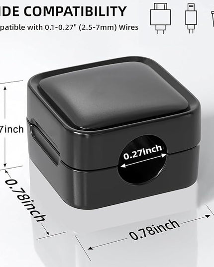 IFNOW 12 Pack Magnetic Cable Clips Cord Organizer Black and White Self Adhesive Cord Holder Under Desk Cable Management for Home,Office,Car,Desk,Nightstand