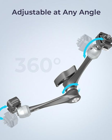SMALLRIG 11" Rosette Magic Arm, HawkLock H21 Quick Release Structure, w 1/4"-20 Screws and Anti-Twist Pins, for Monitors, Lights, Max Load Cpacity 3kg