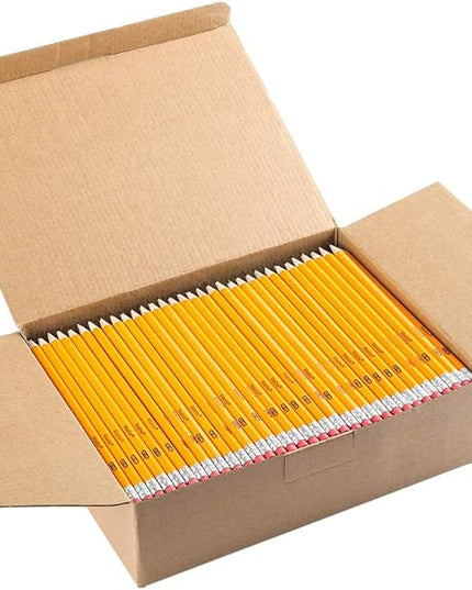 Madisi Wood-Cased #2 HB Pencils, Yellow, Pre-sharpened, Bulk Pack, 320 pencils