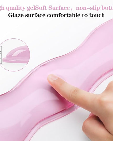 Gel Wrist Rest for Keyboard and Mouse, Wrist Rest for Keyboard, Mouse Wrist Support, Pain Relief, Cool Touch, Non-Skid, Mouse Wrist pad
