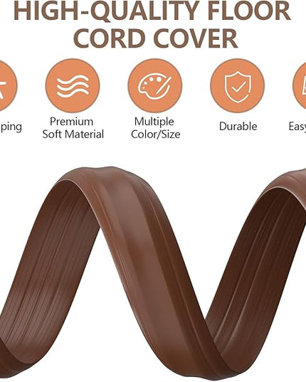 AGPTEK Heavy Duty Floor Cable Cover Cable Protector, 6.5 Ft Floor Cord Protector 3 Channels Floor Cord Cover (Mid Channel 0.93") Contains Cords, Cables and Wires, Good for Office, Home, or Outdoor