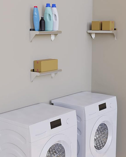 AmGood 6" X 16" Stainless Steel Wall Shelf | Metal Shelving | Garage, Laundry, Storage, Utility Room | Restaurant, Commercial Kitchen | NSF