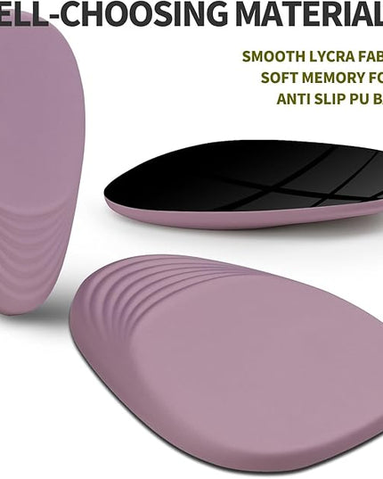Hokafenle Ergonomic Mouse Pad Wrist Support, Terraced Slope Carpal Tunnel Wrist Pad for Mouse with Unibody Memory Foam, Wrist Rest Pain Relief Mousepad (Pale Purple, 11.8x7.9 in)
