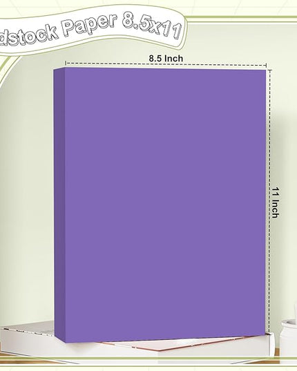 40 Sheets Cardstock 8.5x11, 65lb Dark Purple Card Stock, Construction Paper, 180gsm Thick Printer Paper for Printing, Painting, Card Making, Kids School Supplies,Party Decorations