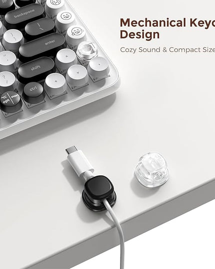 AhaStyle Spring Cable Organizer [1s Lock] 6 Pack Cord Cable Holders Clips Strong Adhesive Cable Cord Keeper [Smooth Adjustable] Hide Wire Cord Organizer for Nightstand Kitchen Car Office (Transparent)
