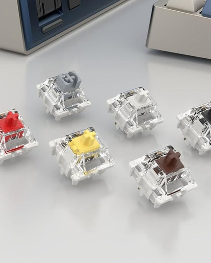 Gateron G Pro 3.0 Silvery Switch, Suitable for Mechanical Keyboards, 5-pin Linear/pre Lubricated/pin Enhanced Switch Compatible with PCB hot swapping (110)