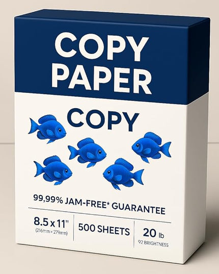 Multipurpose Copy Paper, 8.5 x 11 inches, 500 Sheets, 20 lb, 92 Brightness, 99.99% Jam-Free-, MADE IN USA