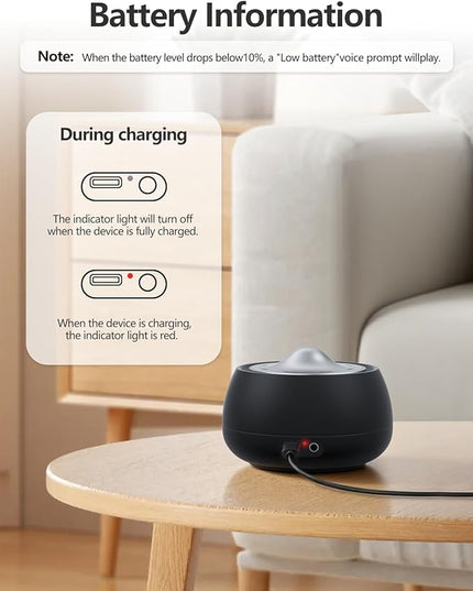 Portable Electronic Tibetan Singing Bowl, 8 Healing Frequencies (396-963Hz), Auto/Manual Mode, Vibration & Timer - USB-C Rechargeable Meditation Device for Yoga, Relaxation, Reiki, Best Gift Choice