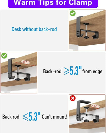 Under Desk Cable Management Tray 36" - No Drill Computer Wire Organizer Cable Tray, Fabric Cord Hider Clamp Mount, Premium Fabric Cable Management Tray for Office, Home (Black/1set)