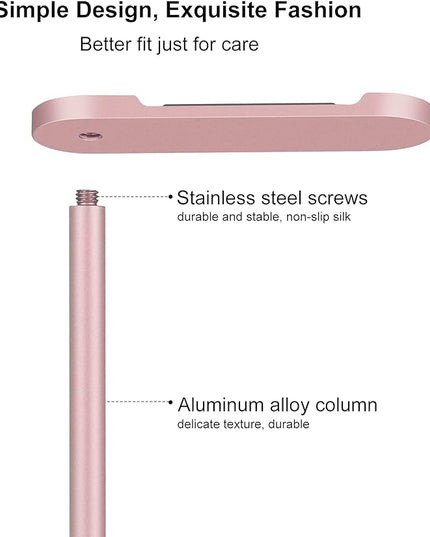 Headphone Stand Aluminum, Headset Holder with Solid Metal Base for Desk, Compatible with Most Headphones (Rose Gold)