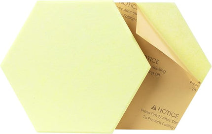 22 Pack Self-Adhesive Acoustic Panels 12" X 10" X 0.4" - Sound Proof Foam Panels with High Density, Hexagonal Design, Flame Resistant, Absorb Noise and Eliminate Echoes(Canary Yellow)