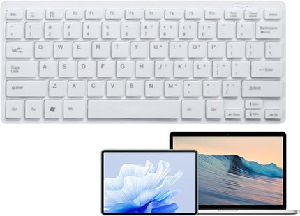 Compact Quiet Keyboard for Laptop, USB Lightweight Keypad - Portable Ultra-Slim Typing Device for Laptop Tablet Men Women