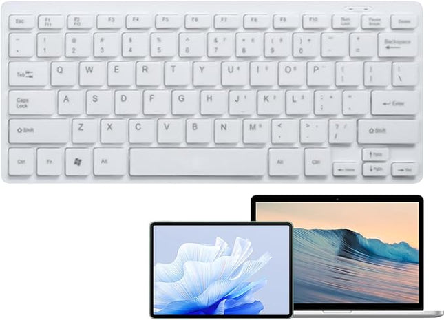 Compact Quiet Keyboard for Laptop, USB Lightweight Keypad - Portable Ultra-Slim Typing Device for Laptop Tablet Men Women