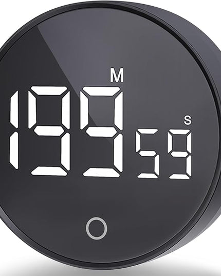 Digital Kitchen Timers, Visual timers Magnetic Countdown Countup Smart Timer Large LED 200 Minutes Display Volume Adjustable for Cooking Fitness Studying, Easy for Kids and Seniors