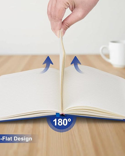 ViVin Lined Journal Notebooks for Work, 192 Pages, Medium 5.5 x 8.3 inch, College Ruled, A5 Hardcover Journaling Notebooks for Writing, 8 Pack Bulk,Navy Blue