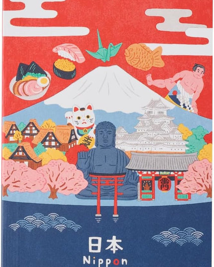NOLTY JAPAN NOTE, A6 Notebook Featuring Japanese Design, 3.5mm Dot Grid, 80 Pages, Japan, JP0101