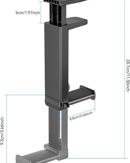 Headphone Stand Under-Desk or Headset Holder Above-Desk, Headphone Hanger & Headset Hook Under Desk Mount with Spring Clamp & Height Adjustable & Cable Clip for Gaming Gift Accessories. PC Game Headsets