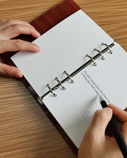 (2 Pack) A6 Lined Refill Paper, 200 Sheets/400 Pages Loose Leaf Paper for Filofax Personal Binders, 6 Holes Punched, 100gsm Ruled White Pages, 3.75'' x 6.75''