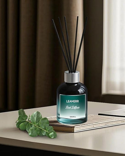 White Tea Reed Diffusers for Home, 4 oz (120mL) Aromatherapy for Relaxation & Air Freshener. Perfect for Home, Bathroom, Office & Room Decor, Calming Botanical Scent