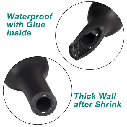 3/4 inch (Diameter) 3:1 Waterproof Heat Shrink Tubing Kit, Large Marine Dual Wall Adhesive Shrinkable Wire Wrap Tube, Insulation Sealing Wear-Resistant Cable Protector by YUKSY (4ft, Black)