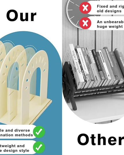Binder Holders,Binder Organizer,Magazine Holder,Magazine File Holder,Adjustable Vertical File Sorter for Office School and Classroom (white)