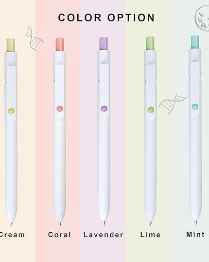 VICO Gel Pens, 5 Pcs 0.5mm Quick Dry Black Ink Pen Fine Point Smooth Writing Pens, Aesthetic Cute Office School Supplies Gifts for Women Men, High-End Series for Journaling Note Taking