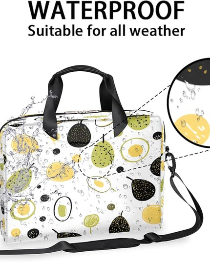 JXDXHCW Cartoon Avocado Laptop Bag Carrying Case 15.6 Inch Laptop Briefcase Messenger Shoulder Bag for Tablet Computer Bag for Travle Business Men Women