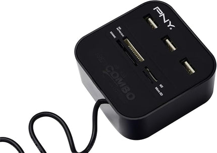PNY Multi-Slot USB & Flash Card Reader (P-UBSDRDR21K-RF)