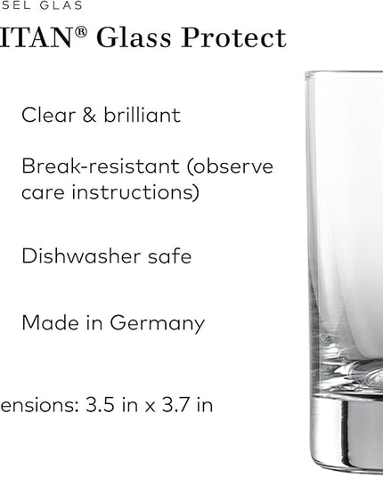 ZWIESEL GLAS Paris Whiskey Glass 13.5 Ounce (Set of 6), Bar Tumbler for Whiskey, Dishwasher-Safe Tritan Crystal Glasses, Made in Germany