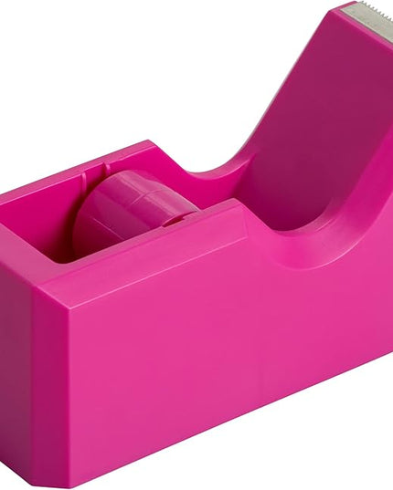 JAM PAPER Colorful Desk Tape Dispensers - Pink - Sold Individually