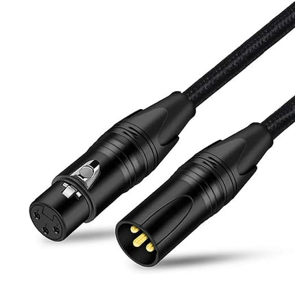 Premium XLR to XlR Cable (10 Feet 1-Pack) Noise-Canceling Balanced Wire Connector, 3 Pin XLR Microphone Cables Oxygen-Free Copper (OFC) Male to Female Mic Cord for Speaker Mixer, Studio,Podcast