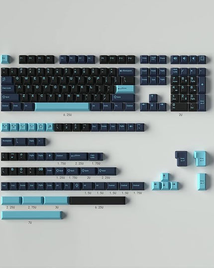 Sumgsn 172 Keys Double Shot Keycaps Cherry Profile Hammerhead Dark Keycap Set Fit for Alice Keyboard 61/64/87/104/108 Cherry MX Switches ISO ANSI Layout Mechanical Keyboard