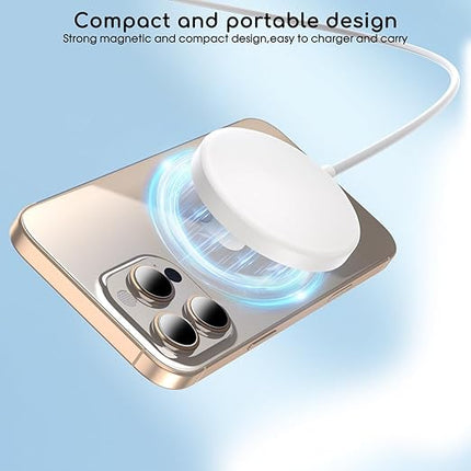 Magnetic Wireless Charger for iPhone, 2Pack 6FT [Apple MFi Certified]Mag-Safe Charger Cable Wireless Magnetic Charging Cord with USB C Fast Charging Block for iPhone Air/17/17 Pro/17 Promax/16/16Plus
