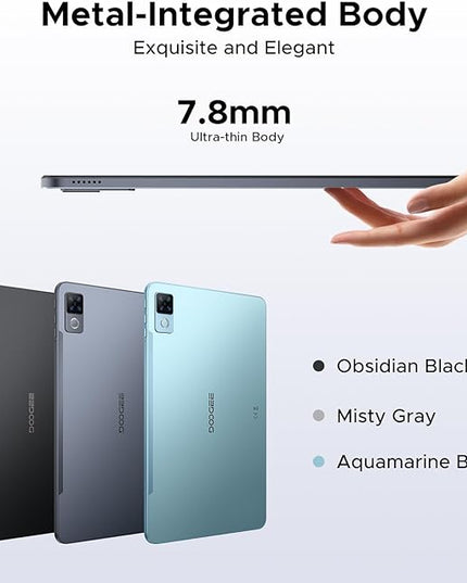 DOOGEE U12 Updated Android 16 Tablet with Keyboard,12 inch Tablet with Gemini AI,24GB+128GB/TF 2TB Octa-Core Gaming Tablets,2K 2000x1200 FHD+IPS,9000mAh/18W,13MP+8MP,Widevine L1,5G WiFi,Metal Body