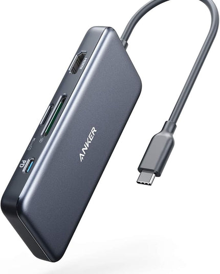 Anker USB C Hub (7-in-1), with 4K HDMI, 85W Power Delivery, USB-C and 2 USB-A 5Gbps Data Ports, microSD and SD Card Reader, for MacBook Air, MacBook Pro, XPS, and More