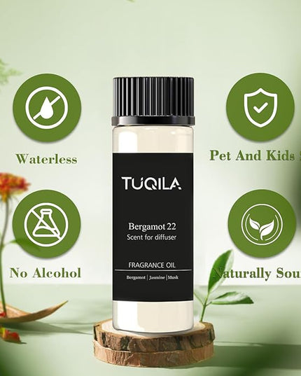 Hotel Bergamot Essential Oil 20ML Sampler Waterless Scent Oil for Cold Air Diffusers, Luxury Aroma Fragrance Oils for Home, Spa&Office-Long Lasting Aromatic Oils