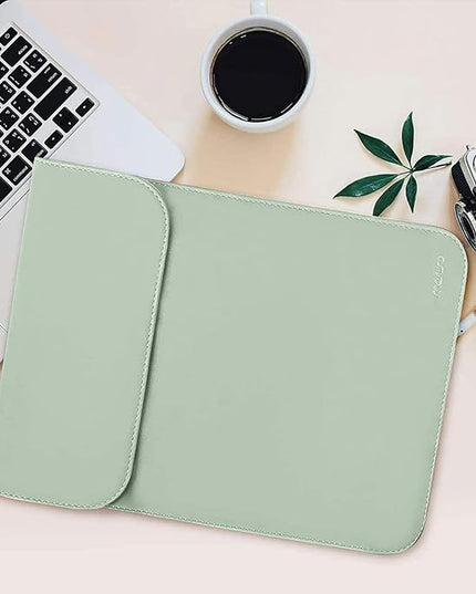 MOSISO Laptop Case 13 inch, 13 inch Laptop Sleeve Compatible with MacBook Air M4 M3 M2 M1 2025-2018 / Pro M2 M1 2025-2016, Faux Suede Leather Case with Small Bag, Mint Green