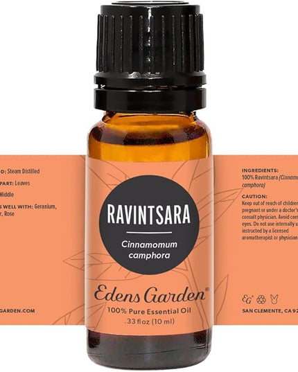 Edens Garden Ravintsara Essential Oil- 100% Pure Premium Grade, Undiluted, Natural, Therapeutic, Aromatherapy, The Best for Diffuser, Candle, Laundry, Humidifiers 10 ml (.33 fl oz)
