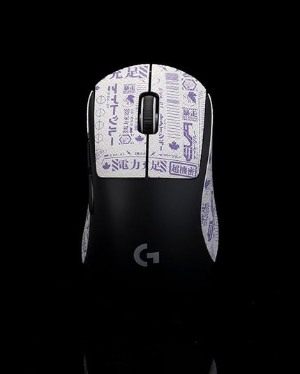 Grip Tape for logitech G Pro X Superlight 2 DEX (GPW4) - Anti-Slip,Enhanced Control, Sweat Resistance,Improves FPS Gaming Grip & Mouse Protection [Pre-Cut] EVA White Purple 0.5mm