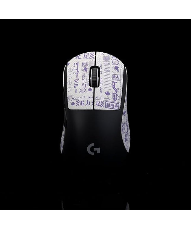 Grip Tape for logitech G Pro X Superlight 2 DEX (GPW4) - Anti-Slip,Enhanced Control, Sweat Resistance,Improves FPS Gaming Grip & Mouse Protection [Pre-Cut] EVA White Purple 0.5mm