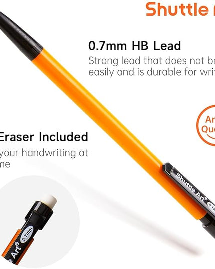 Shuttle Art Mechanical Pencils, 84 Pack Bulk Mechanical Pencils 0.7mm Medium Point, HB #2 Lead, Assorted Barrels, Office School Supplies