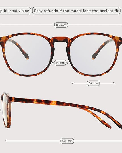 IBOANN Blue Light Glasses for Woman/Men, Fashion Blue Light Glasses Men, Fake Glasses Help Reduce Screen Fatigue