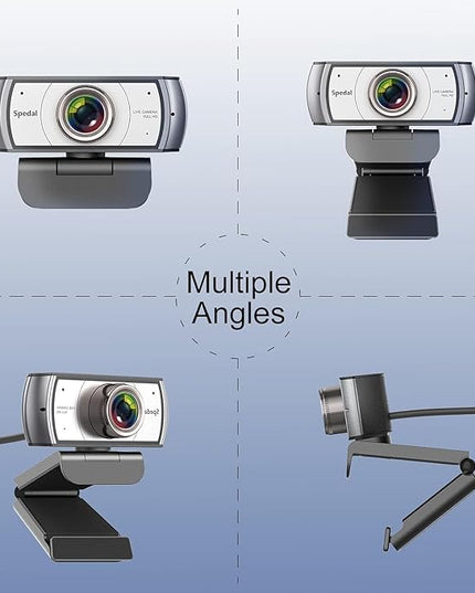 Wide Angle Webcam,120 Degree Large View Spedal 920 Pro Video Conference Camera, Full HD 1080P Live Streaming Web Cam with Built-in Microphone, USB Webcam for Mac, PC, Laptop and Desktop