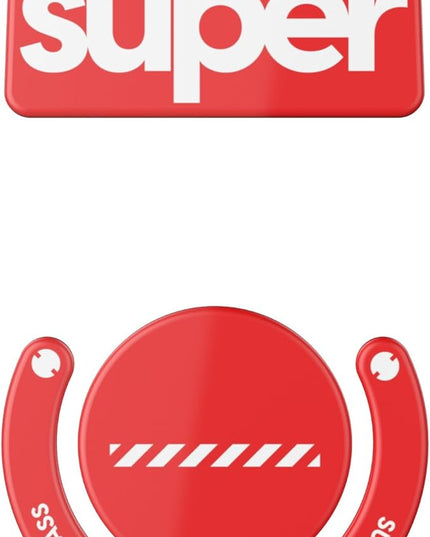 Superglide2 Glass Mouse Skates for Logitech G Pro X Superlight (Red) - Controllable Speed Surface, Polished Edge, Ultra Smooth Durable Gaming Feet
