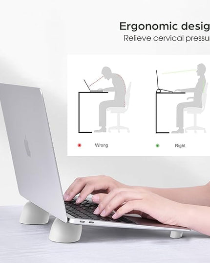 Laptop Risers for Desk, Mini Laptop Cooling Stand, Magnetic Pads Keyboard Riser, Ergonomic Laptops Feet, Compatible with MacBook Air Pro, with Dell, with HP, More 10-15.6” Laptops
