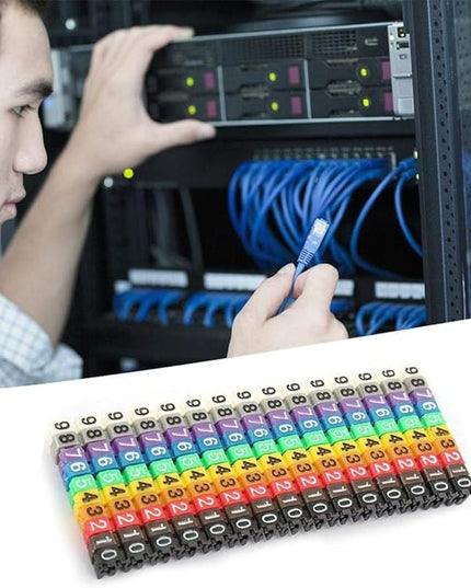 Clip on Wire Markers Wire Number Labels Colorful Cable Numbering Marker Tube for Marking The Color Coded Cables(150PCS -1.5MM 1.5)