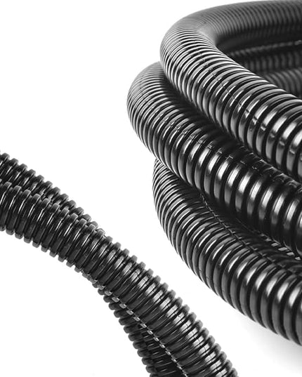 Black 1/4" inch Split Wire Loom Tubing,Alex Tech 32.8ft