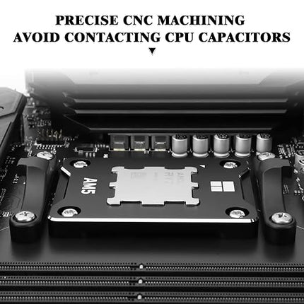 Thermalright ASF-Black AM5 CPU Holder, Corrective Anti-Bending Fixing Frame, Full-Fit Fixed Non-Marking Mounter, AM5 Anti-Bending Contact Frame, CPU Cooler Standard